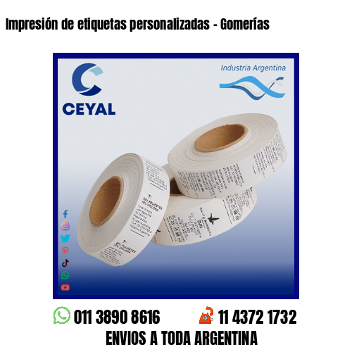 Impresión de etiquetas personalizadas – Gomerías