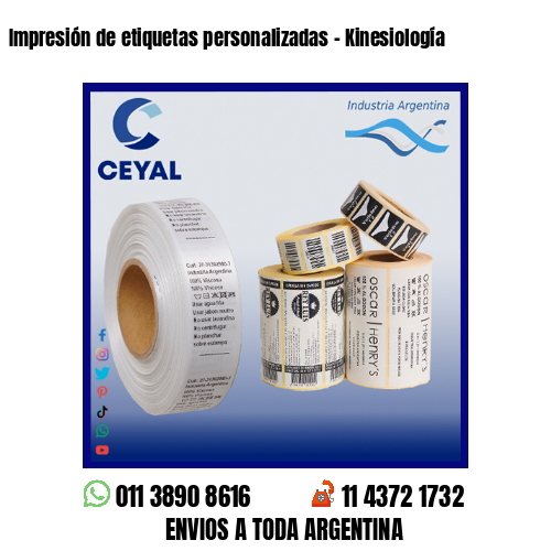 Impresión de etiquetas personalizadas – Kinesiología
