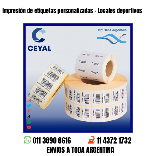 Impresión de etiquetas personalizadas – Locales deportivos