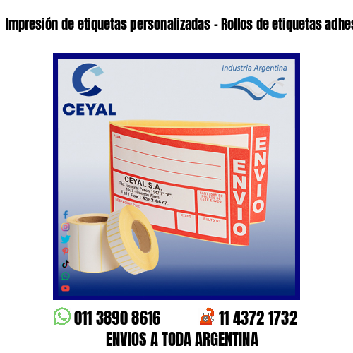 Impresión de etiquetas personalizadas – Rollos de etiquetas adhesivas en blanco