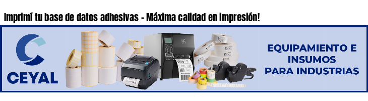 Imprimí tu base de datos adhesivas - Máxima calidad en impresión!