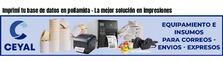 Imprimí tu base de datos en poliamida - La mejor solución en impresiones