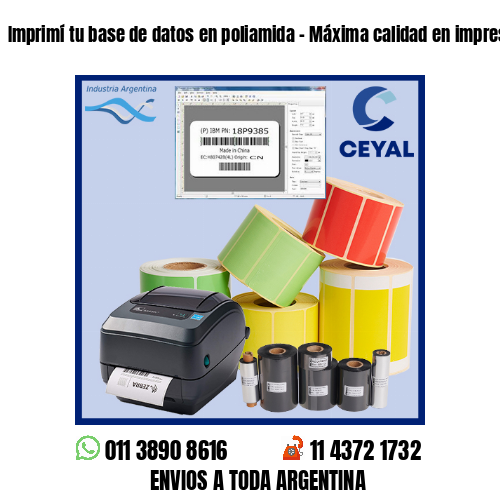 Imprimí tu base de datos en poliamida – Máxima calidad en impresión!