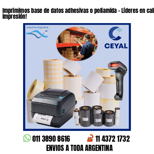 Imprimimos base de datos adhesivas o poliamida – Líderes en calidad de impresión!