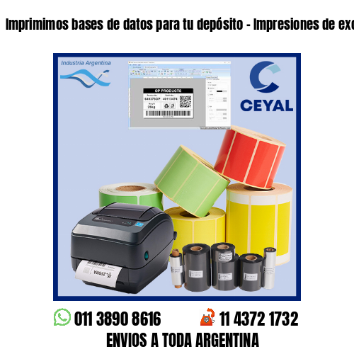 Imprimimos bases de datos para tu depósito – Impresiones de excelencia!