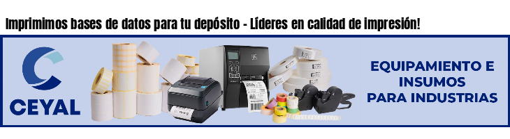 Imprimimos bases de datos para tu depósito - Líderes en calidad de impresión!