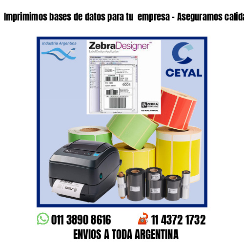 Imprimimos bases de datos para tu  empresa – Aseguramos calidad de impresión