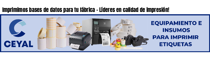 Imprimimos bases de datos para tu fábrica - Líderes en calidad de impresión!