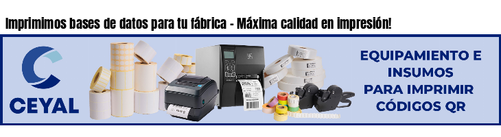 Imprimimos bases de datos para tu fábrica - Máxima calidad en impresión!