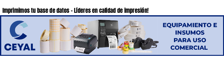 Imprimimos tu base de datos - Líderes en calidad de impresión!