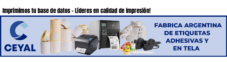 Imprimimos tu base de datos - Líderes en calidad de impresión!