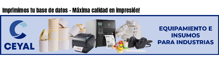 Imprimimos tu base de datos - Máxima calidad en impresión!