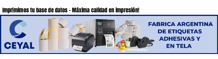 Imprimimos tu base de datos - Máxima calidad en impresión!