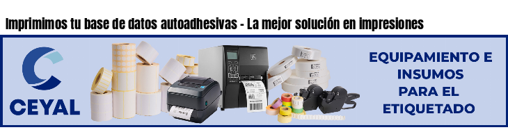 Imprimimos tu base de datos autoadhesivas - La mejor solución en impresiones