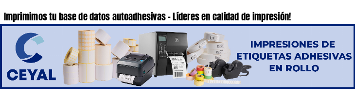 Imprimimos tu base de datos autoadhesivas - Líderes en calidad de impresión!