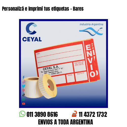 Personalizá e imprimí tus etiquetas – Bares