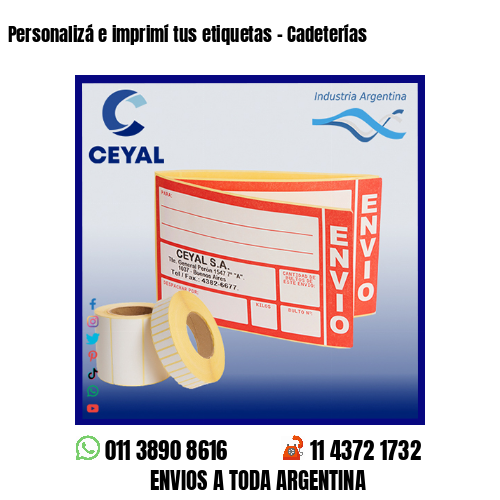 Personalizá e imprimí tus etiquetas – Cadeterías