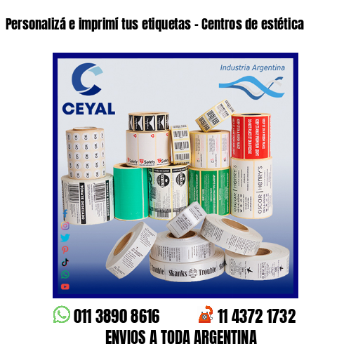 Personalizá e imprimí tus etiquetas – Centros de estética