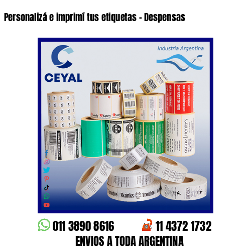 Personalizá e imprimí tus etiquetas – Despensas