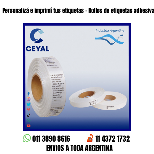 Personalizá e imprimí tus etiquetas – Rollos de etiquetas adhesivas en blanco