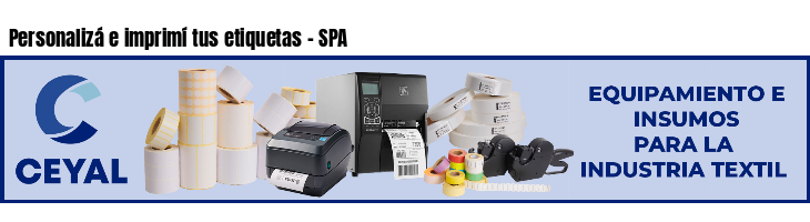 Personalizá e imprimí tus etiquetas - SPA