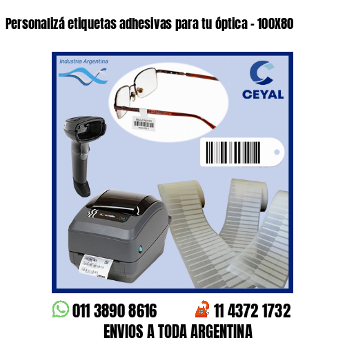 Personalizá etiquetas adhesivas para tu óptica – 100X80