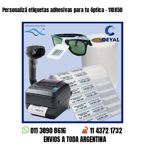 Personalizá etiquetas adhesivas para tu óptica – 110X50