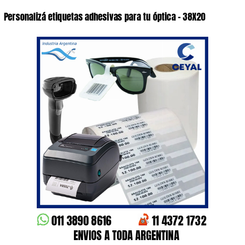 Personalizá etiquetas adhesivas para tu óptica – 38X20