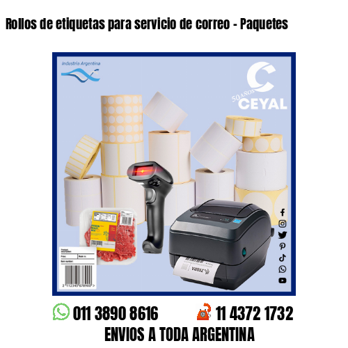 Rollos de etiquetas para servicio de correo – Paquetes