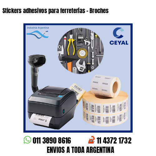 Stickers adhesivos para ferreterías – Broches