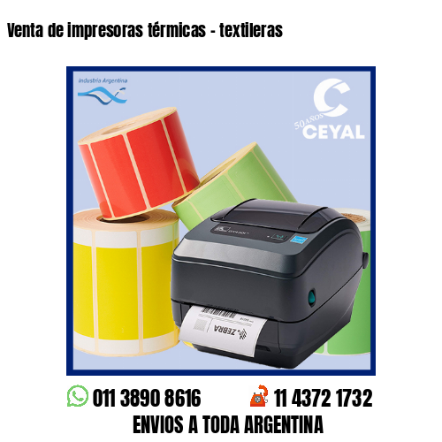 Venta de impresoras térmicas – textileras