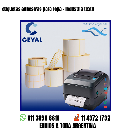 etiquetas adhesivas para ropa – Industria textil