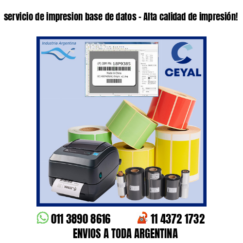 servicio de impresion base de datos – Alta calidad de impresión!