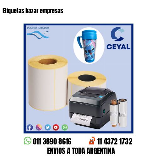 Etiquetas bazar empresas