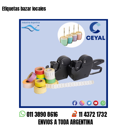 Etiquetas bazar locales