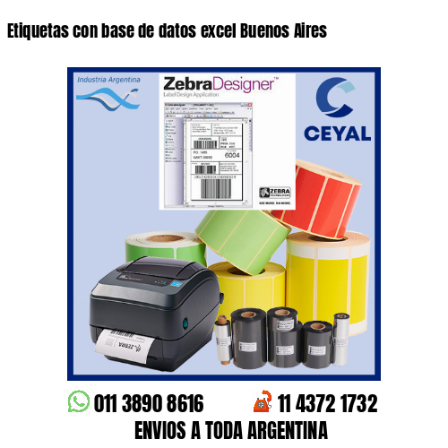 Etiquetas con base de datos excel Buenos Aires