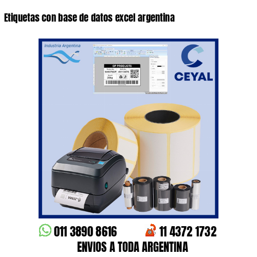 Etiquetas con base de datos excel argentina
