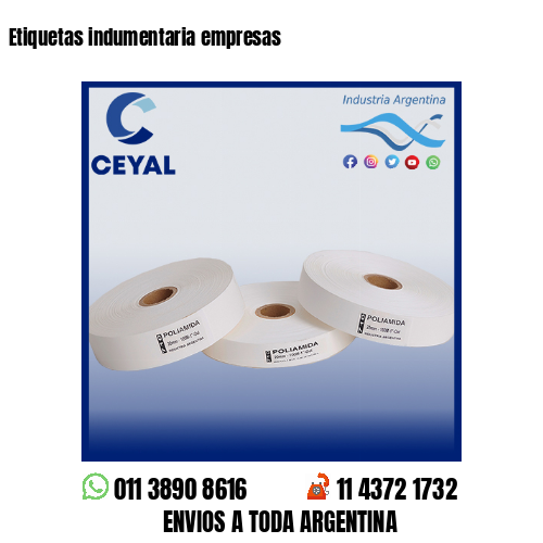Etiquetas indumentaria empresas