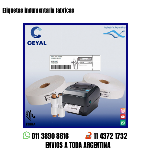 Etiquetas indumentaria fabricas