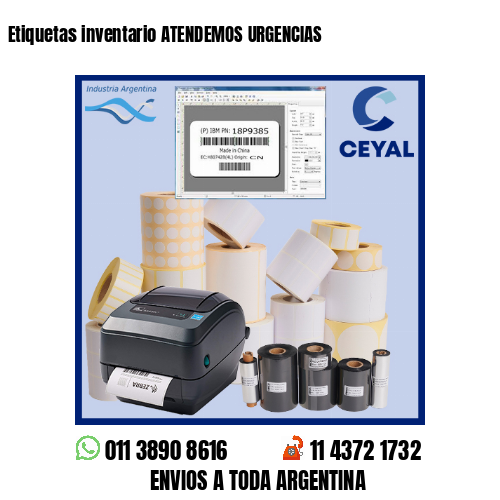 Etiquetas inventario ATENDEMOS URGENCIAS