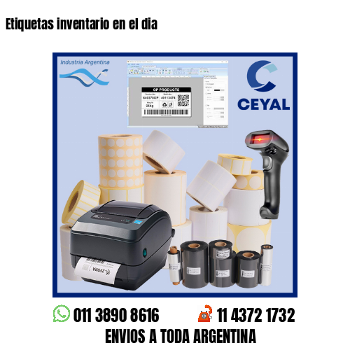 Etiquetas inventario en el dia