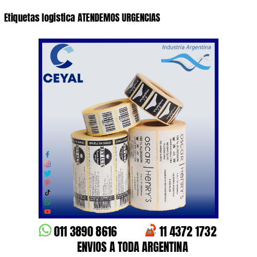 Etiquetas logistica ATENDEMOS URGENCIAS
