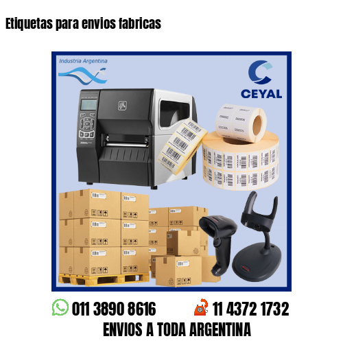Etiquetas para envios fabricas
