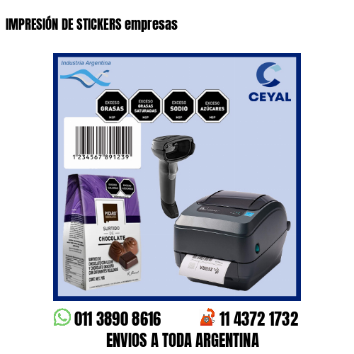 IMPRESIÓN DE STICKERS empresas