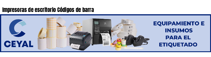 Impresoras de escritorio Códigos de barra