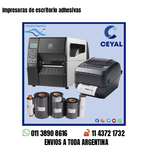 Impresoras de escritorio adhesivas