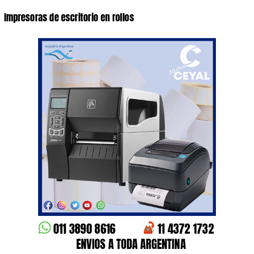 Impresoras de escritorio en rollos