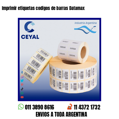Imprimir etiquetas codigos de barras Datamax