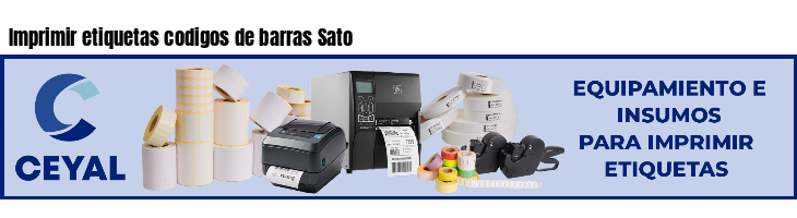 Imprimir etiquetas codigos de barras Sato