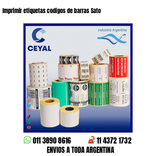 Imprimir etiquetas codigos de barras Sato